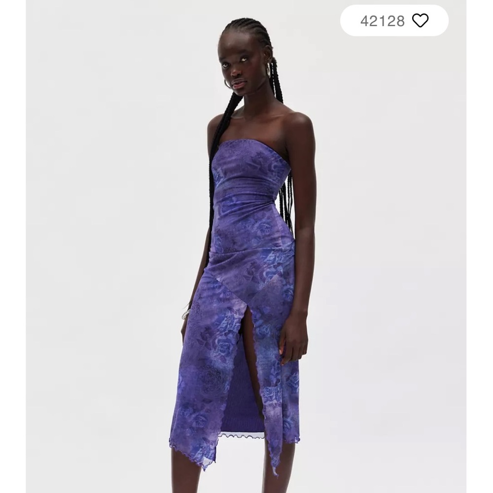 Urban Outfitters Purple Strapless Dress - Picture 4 of 6